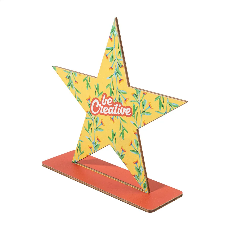 Wlobor personalizowane drewniane trofeum, gwiazda, wariant AP715068-A, zdjęcie 1 z 4