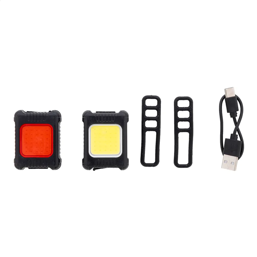 Cobik zestaw lampek rowerowych z możliwością ładowania, wariant AP864103-10, zdjęcie 1 z 16