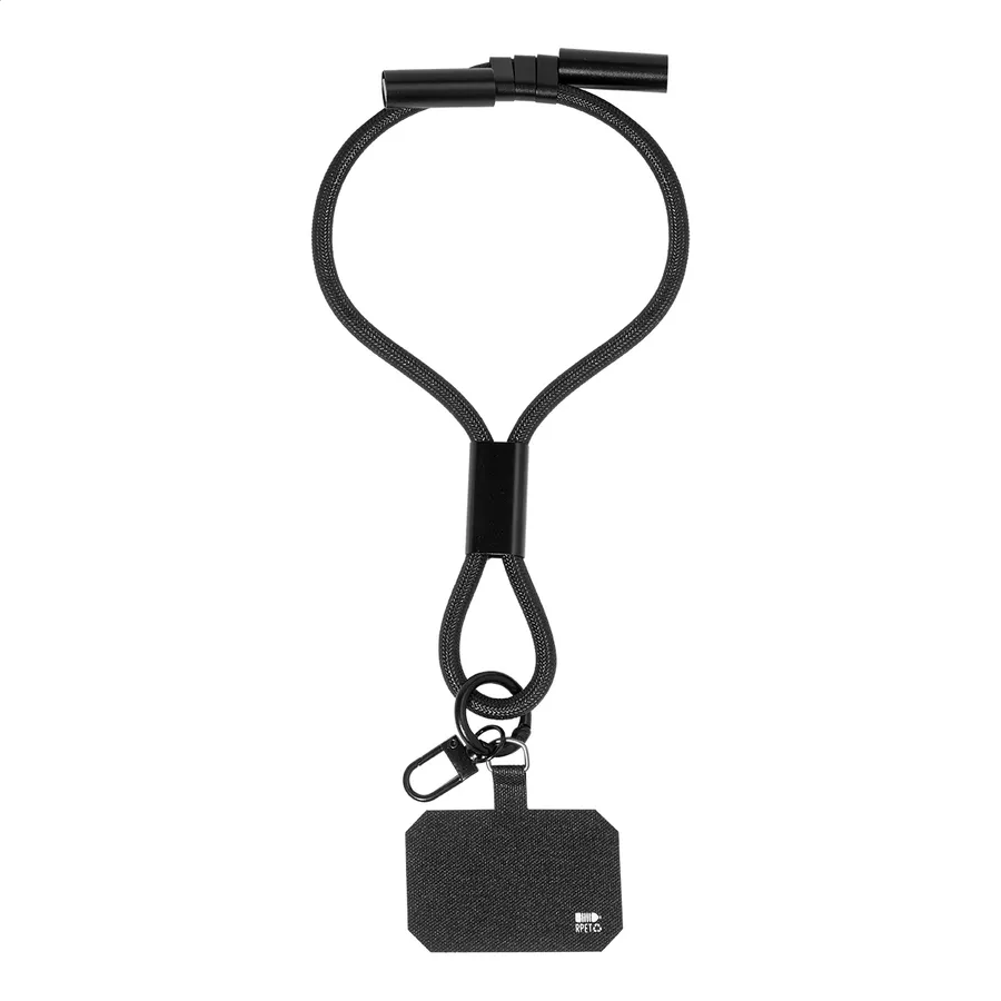CuffCharge smycz na nadgarstek, uchwyt na telefon, kabel 60W RPET, wariant AP864134-10, zdjęcie 1 z 3