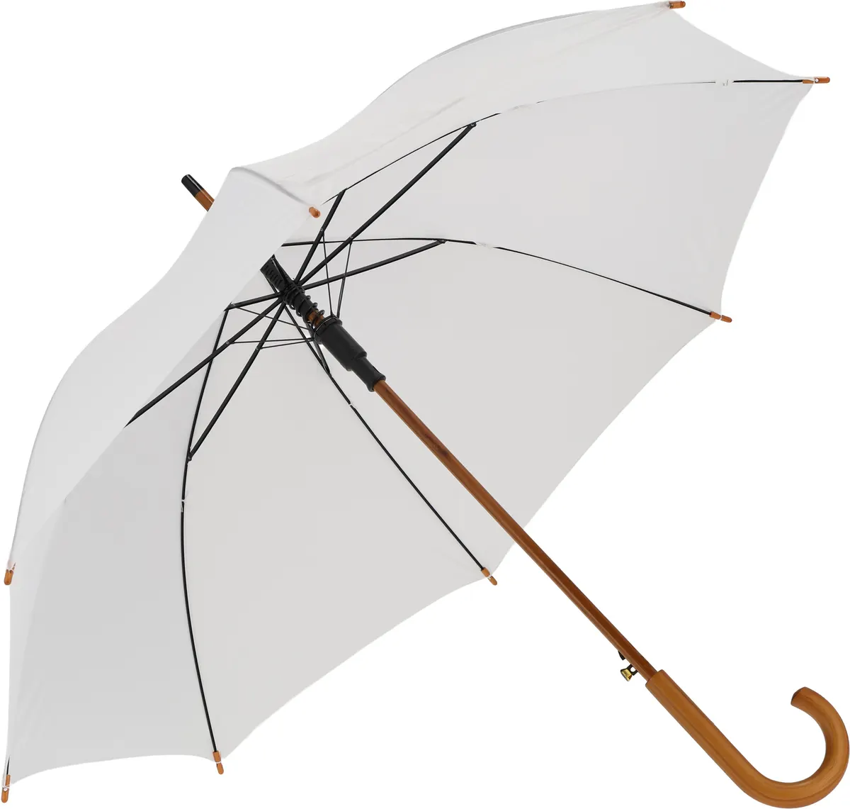 Parasol automatyczny drewniany Ø105 cm NANCY, wariant 513106, zdjęcie 1 z 5
