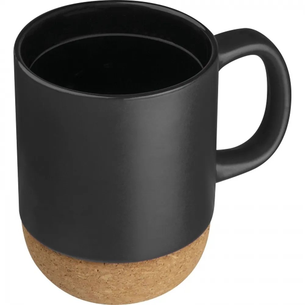 Kubek ceramiczny z korkiem 350 ml THEODOR, wariant 8241803, zdjęcie 1 z 11