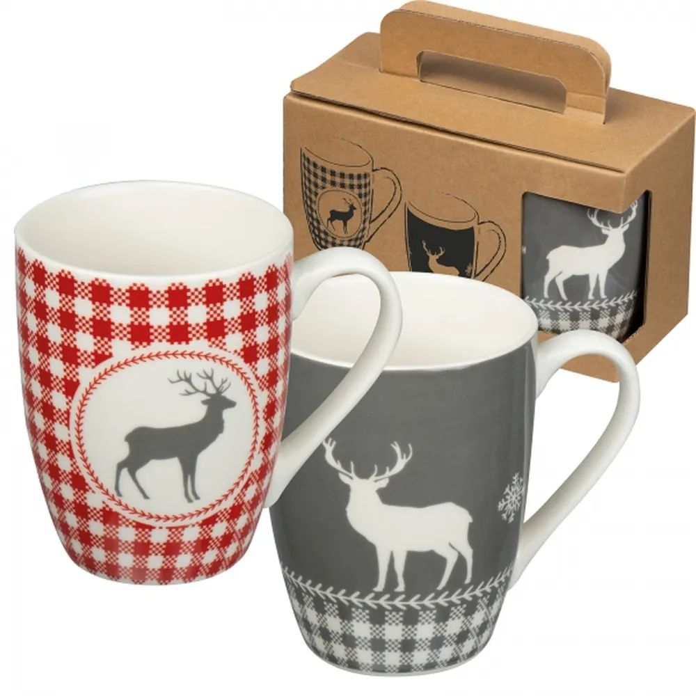 Zestaw 2 świątecznych kubków porcelanowych 300 ml ARMIN, wariant 82536mc, zdjęcie 1 z 10