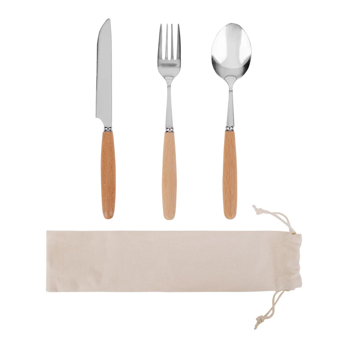 Sztućce stalowe w woreczku Nantes, wariant R17156.13, zdjęcie 1 z 9