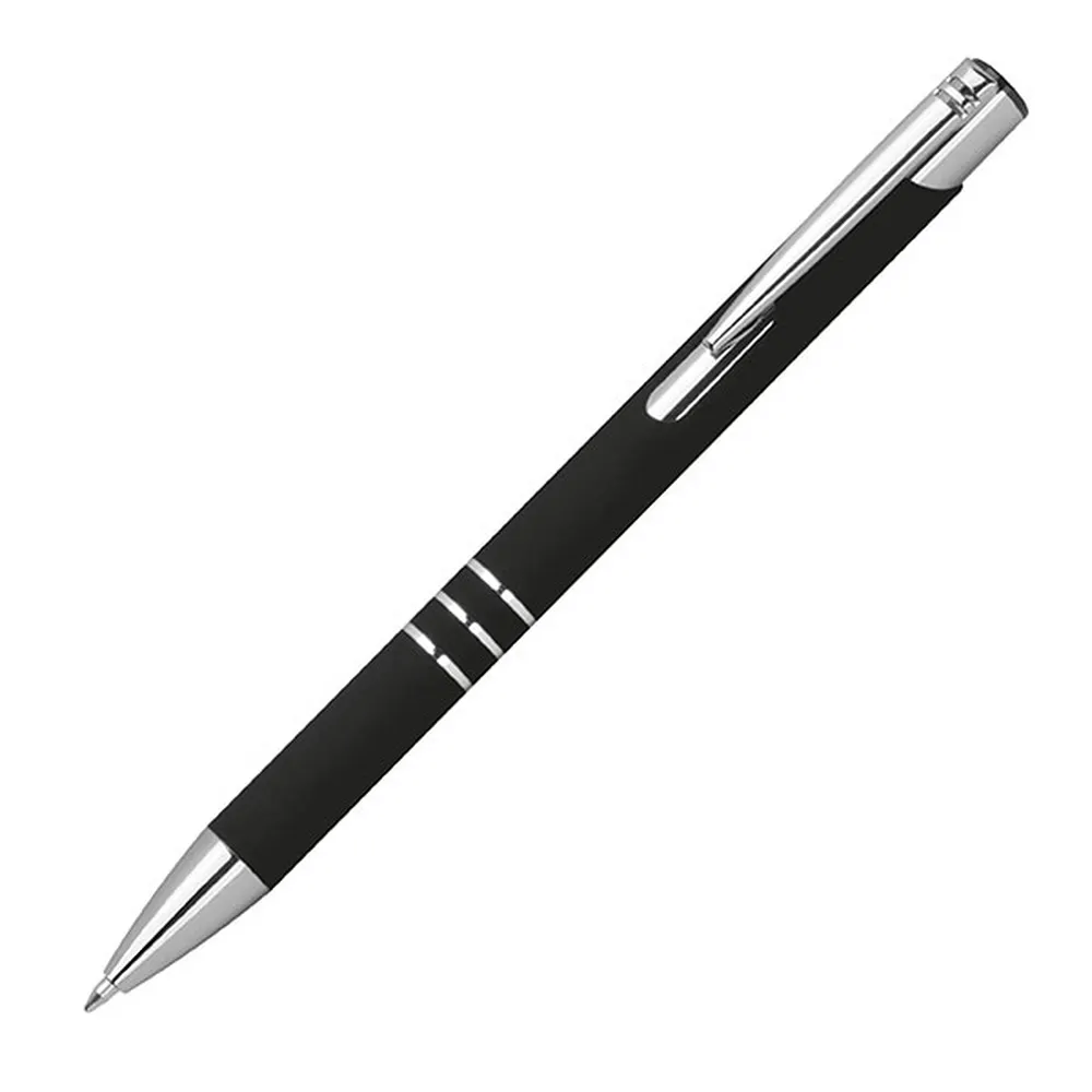 Długopis z aluminium z recyklingu półżelowy soft touch DUNMORE, wariant 399103, zdjęcie 1 z 6