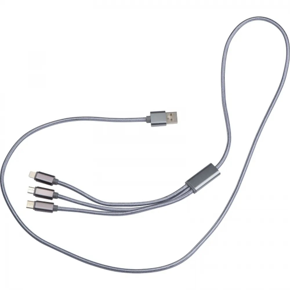 Kabel 3w1 do ładowania długi 120 cm WINCENTY, wariant 3266307, zdjęcie 1 z 7