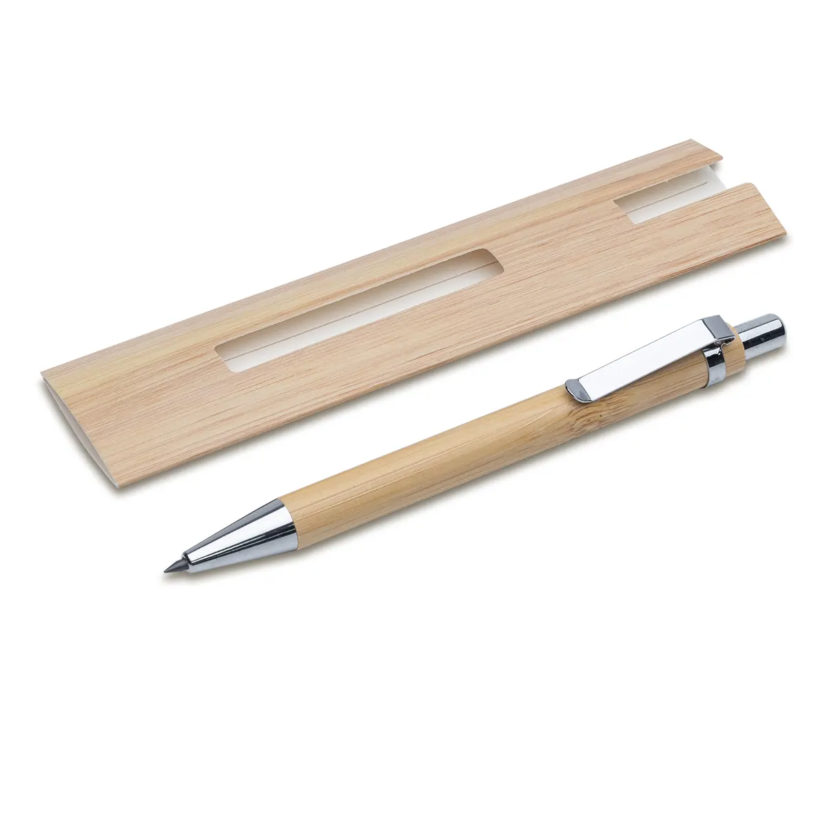 Bambusowy, wieczny długopis/ołówek w etui Lakimus, wariant R02315.13, zdjęcie 1 z 5