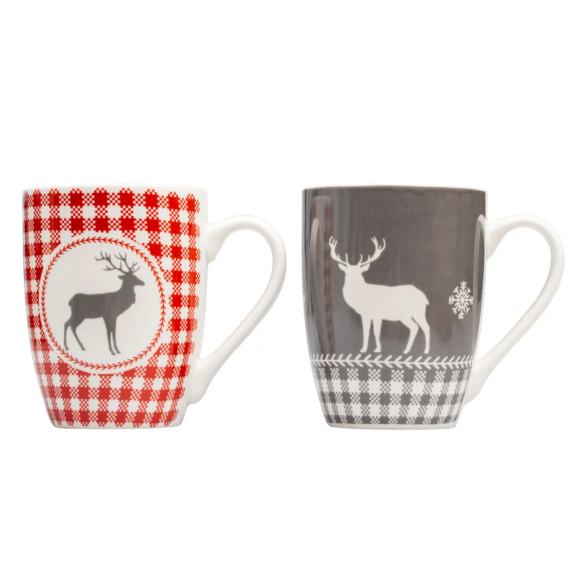 Zestaw 2 świątecznych kubków porcelanowych 300 ml ANKARA, wariant 2536mc, zdjęcie 1 z 5
