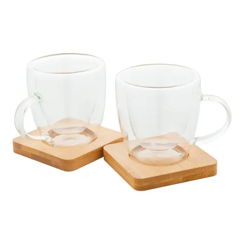 Mocaboo szklany zestaw do espresso / filiżanki
