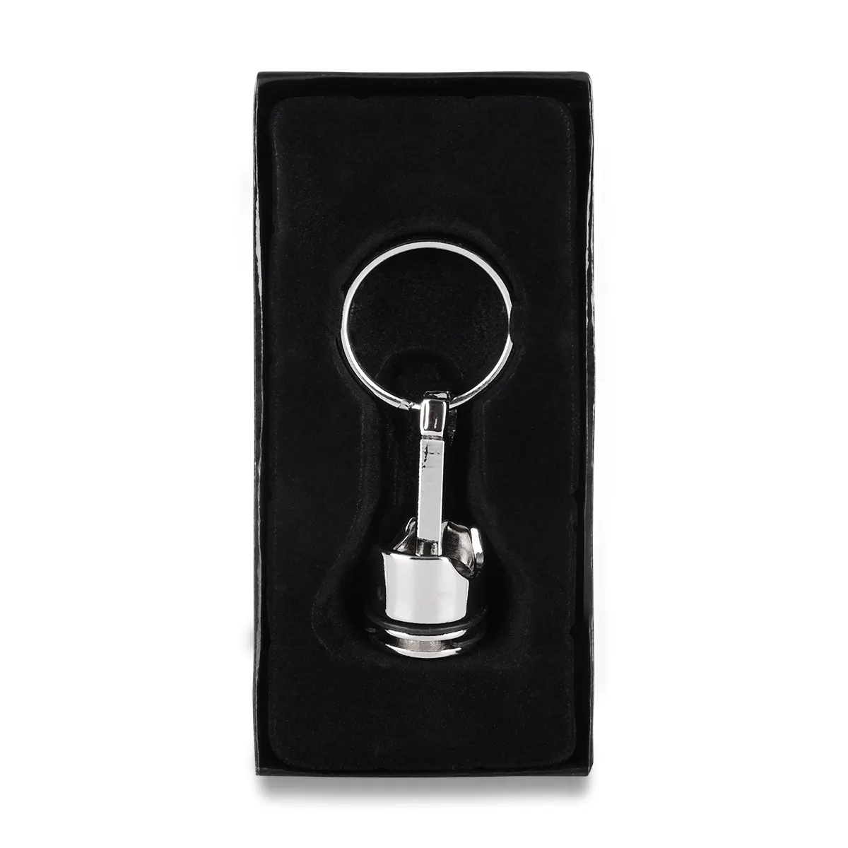 Brelok metalowy Piston, srebrny, wariant R73225, zdjęcie 1 z 8