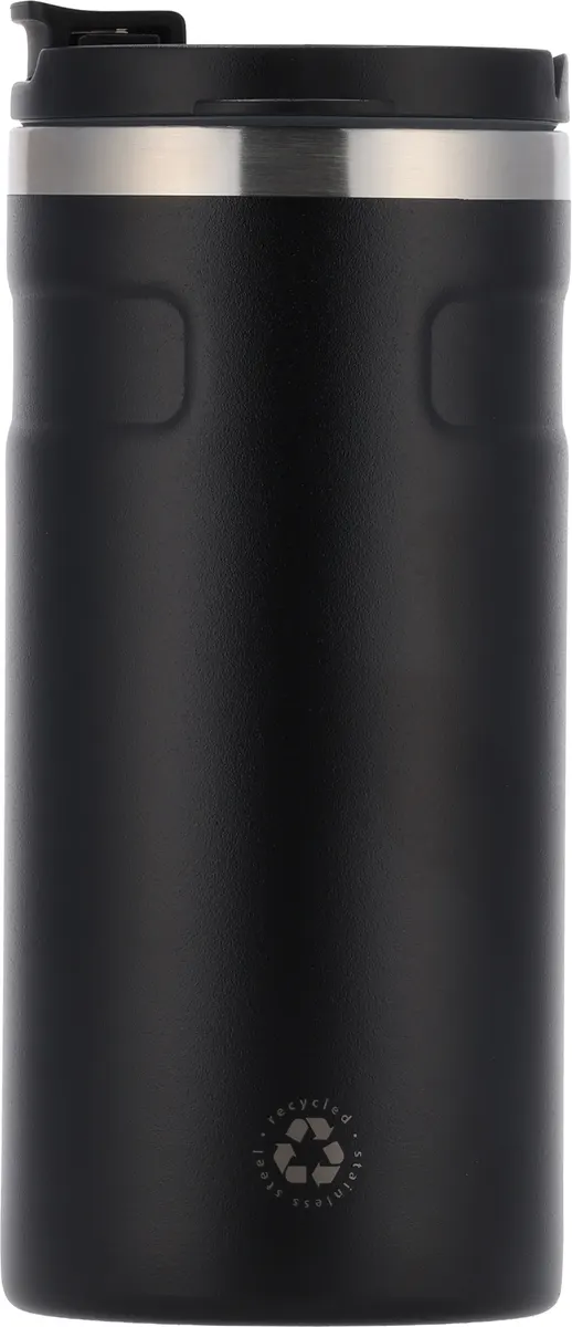 Kubek termiczny ze stali z recyklingu 450 ml SILVIO, wariant 8536503, zdjęcie 1 z 12