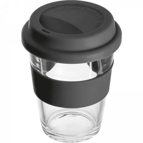 Kubek szklany z pokrywką 300 ml AMANDA