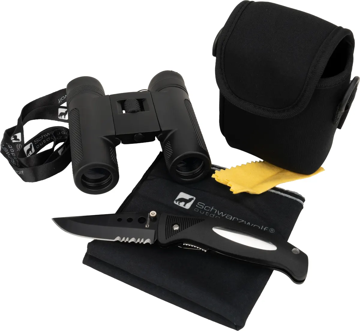 Zestaw lornetka, bandana, nóż CROSSET Schwarzwolf, wariant F4800300SA303, zdjęcie 1 z 20