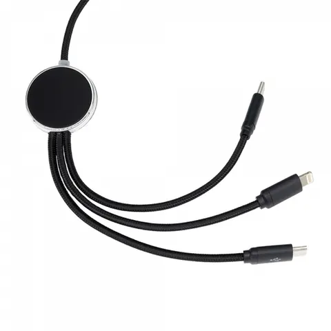 Kabel 3w1 z podświetlanym logo długi 120 cm, W201TG