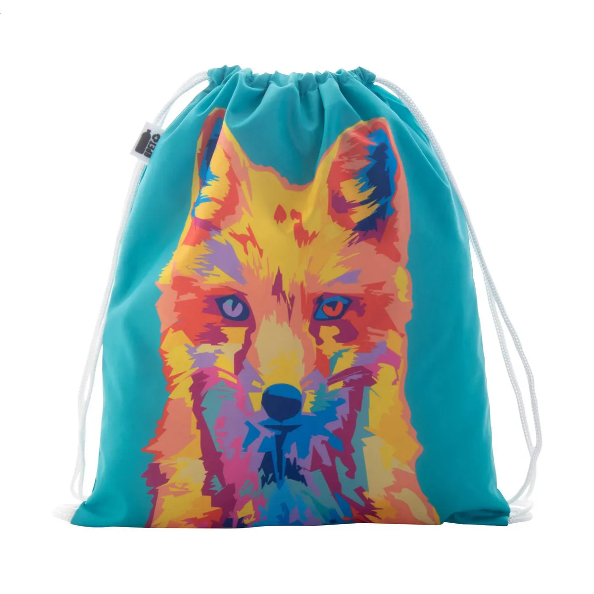 CreaDraw Kids RPET personalizowany worek ze sznurkami dla dzieci, wariant AP716414-01, zdjęcie 1 z 3