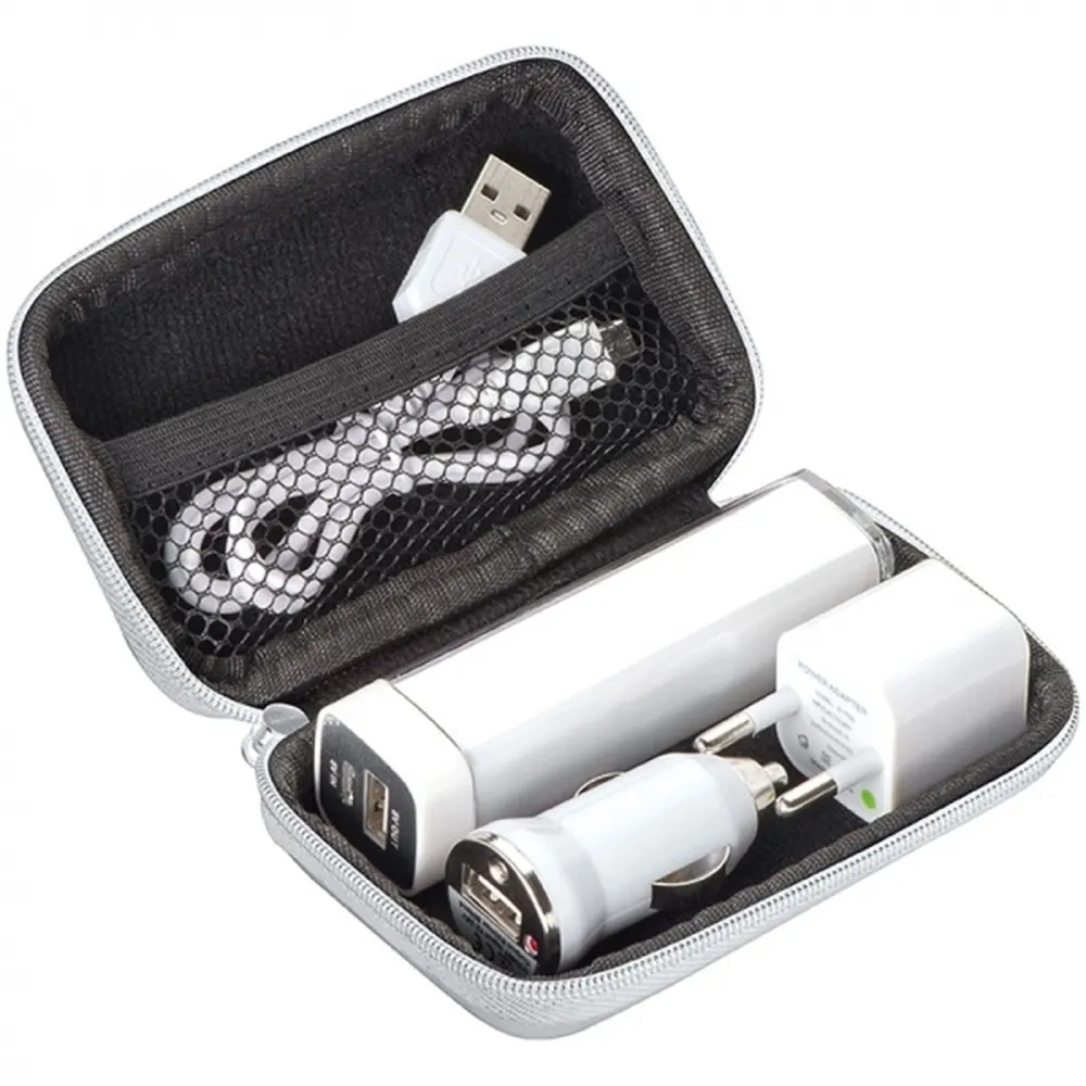 Zestaw podróżny power bank 2200 mAh i wtyczki EXETER, wariant 008106, zdjęcie 1 z 8
