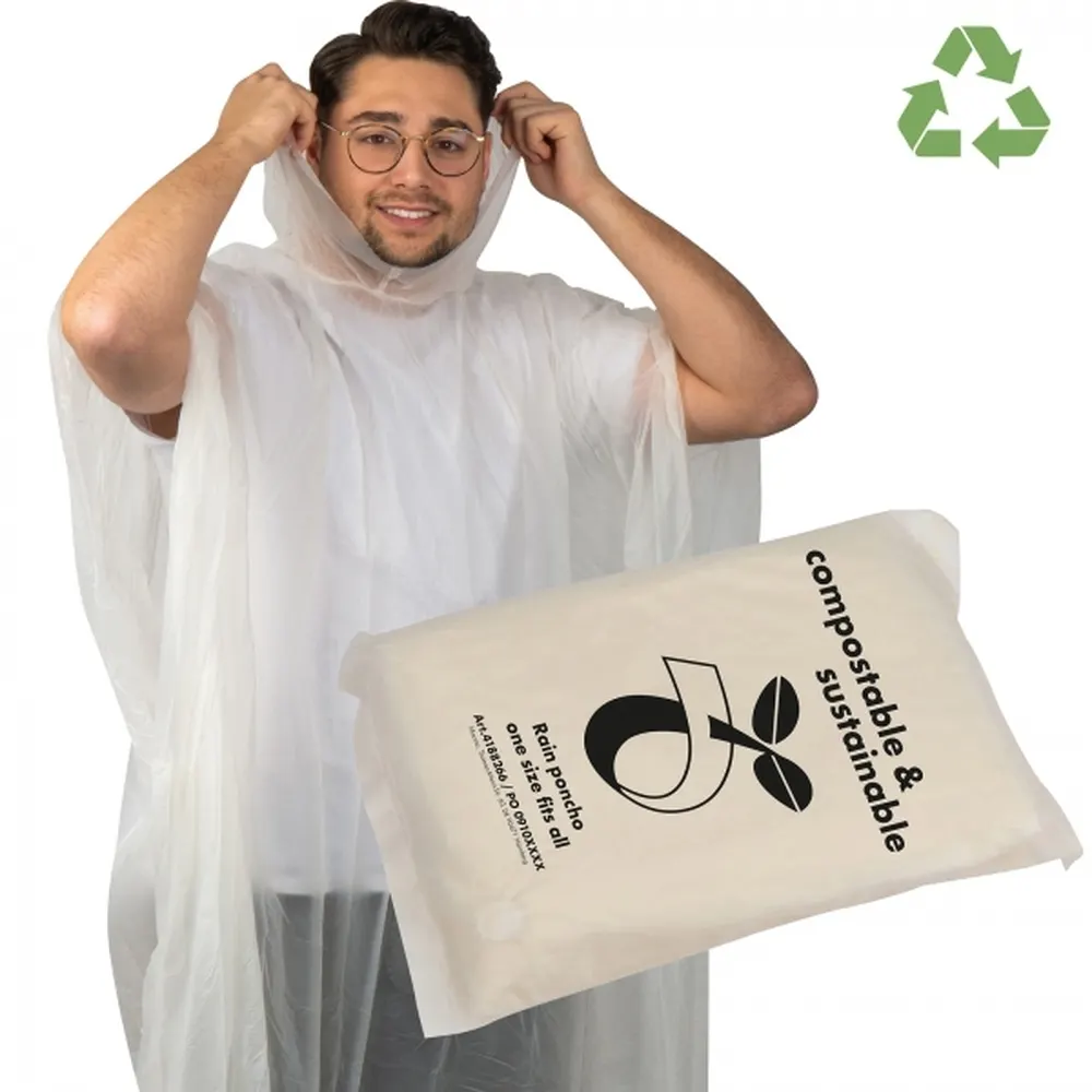 Poncho przeciwdeszczowe biodegradowalne DAVIDE, wariant 4188266, zdjęcie 1 z 8