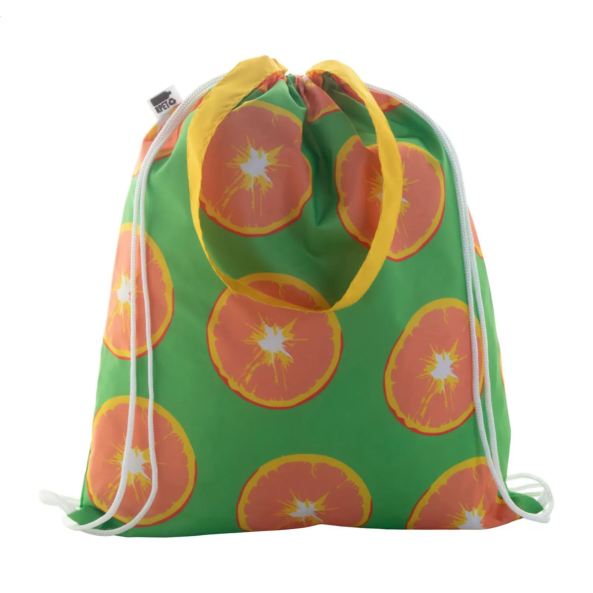 CreaDraw Shop RPET personalizowany worek ze sznurkami, wariant AP716412-01, zdjęcie 1 z 4