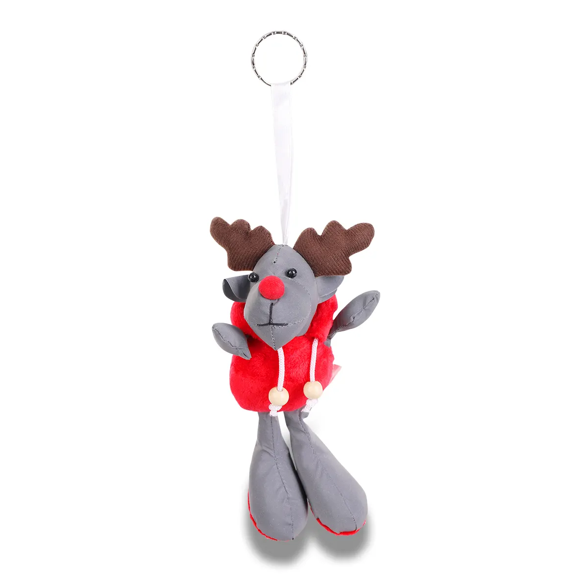 Brelok Reindeer, szary/czerwony, wariant R73839, zdjęcie 1 z 5
