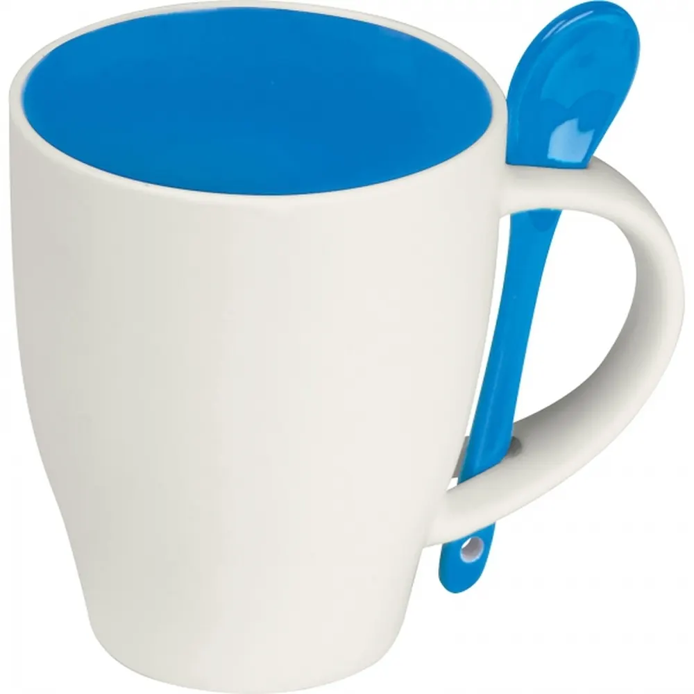 Kubek ceramiczny z łyżeczką 250 ml ARMANDO, wariant 8509504, zdjęcie 1 z 5