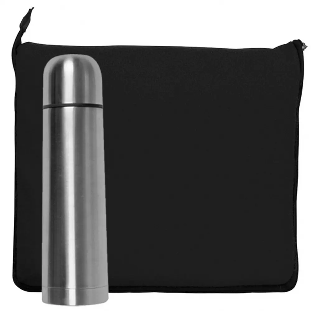 Zestaw koc z polaru 2w1 i termos 500 ml LIVERPOOL, wariant 347803, zdjęcie 1 z 3