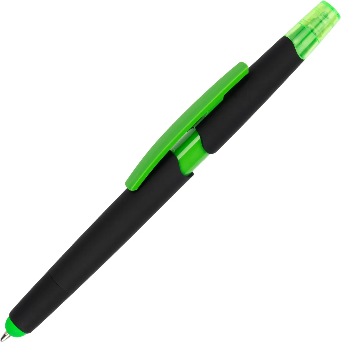 Długopis plastikowy z zakreślaczem touch pen EMMETT, wariant 1096529, zdjęcie 1 z 10