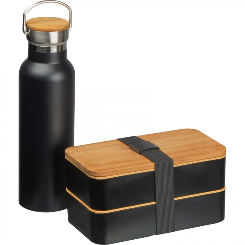 Zestaw lunch box ze sztućcami i butelka termiczna 500 ml STEPHAN, wariant 6246403, zdjęcie 1 z 10