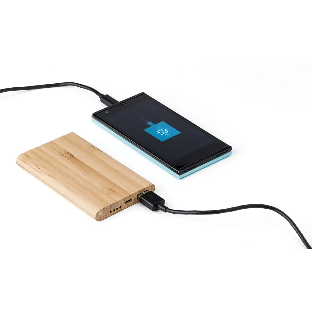 Bambusowy power bank 4000 mAh, wariant V0339-16, zdjęcie 1 z 4