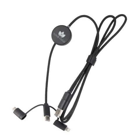 Kabel 4w1 z podświetlnym logo - LH-ZM02
