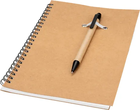 Notes A5 w linie z długopisem z tektury z recyklingu KENTWOOD