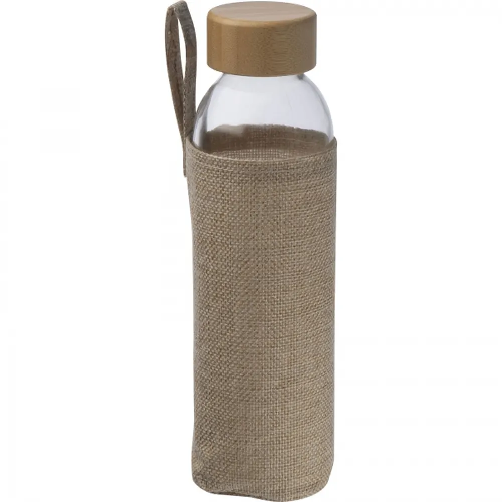 Butelka szklana z pokrowcem 500 ml CARLOTTA, wariant 6233566, zdjęcie 1 z 11