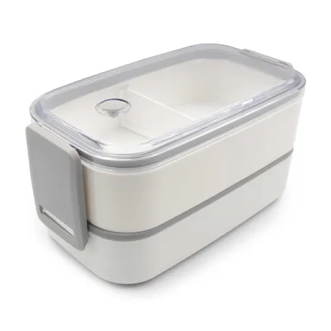 Pudełka śniadaniowe 2 w 1, 2x700 ml, sztućce | Cash